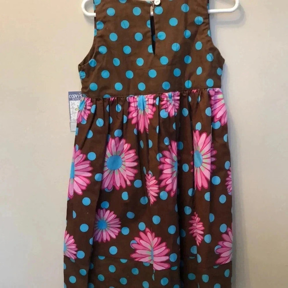 CORKY’S KIDS NEW GIRLS BOUTIQUE PINK DRESS  FLORAL SUMMER SLEEVELESS SIZE 4T 4 - Picture 3 of 4